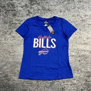 NEW Buffalo Bills Short Sleeve Women's Top Shirt Small Blue Fanatics Team NFL